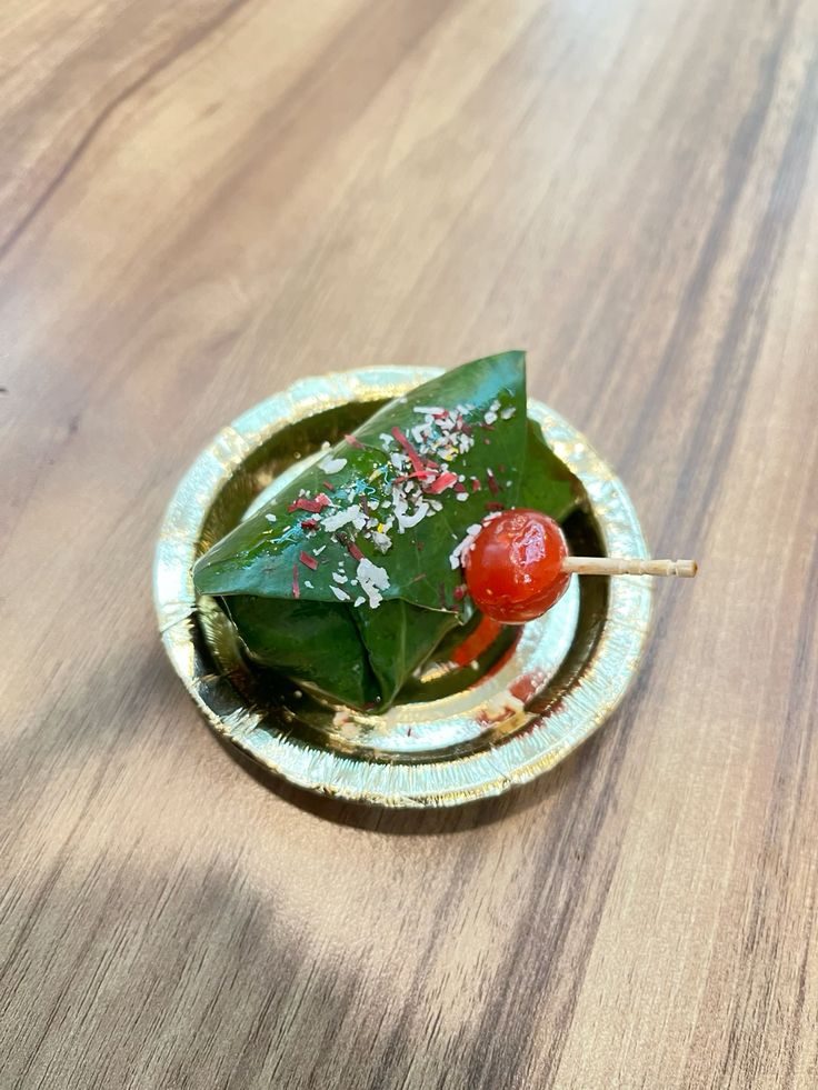 Meetha paan with a cherry